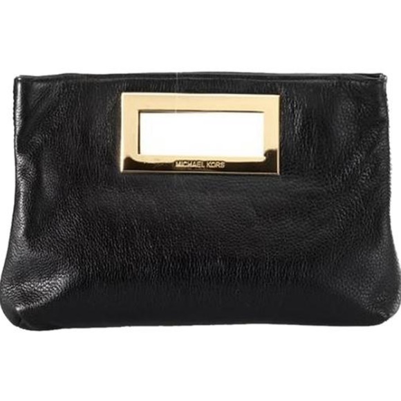 Michael Kors Handbags - Michael Kors Black Leather Clutch